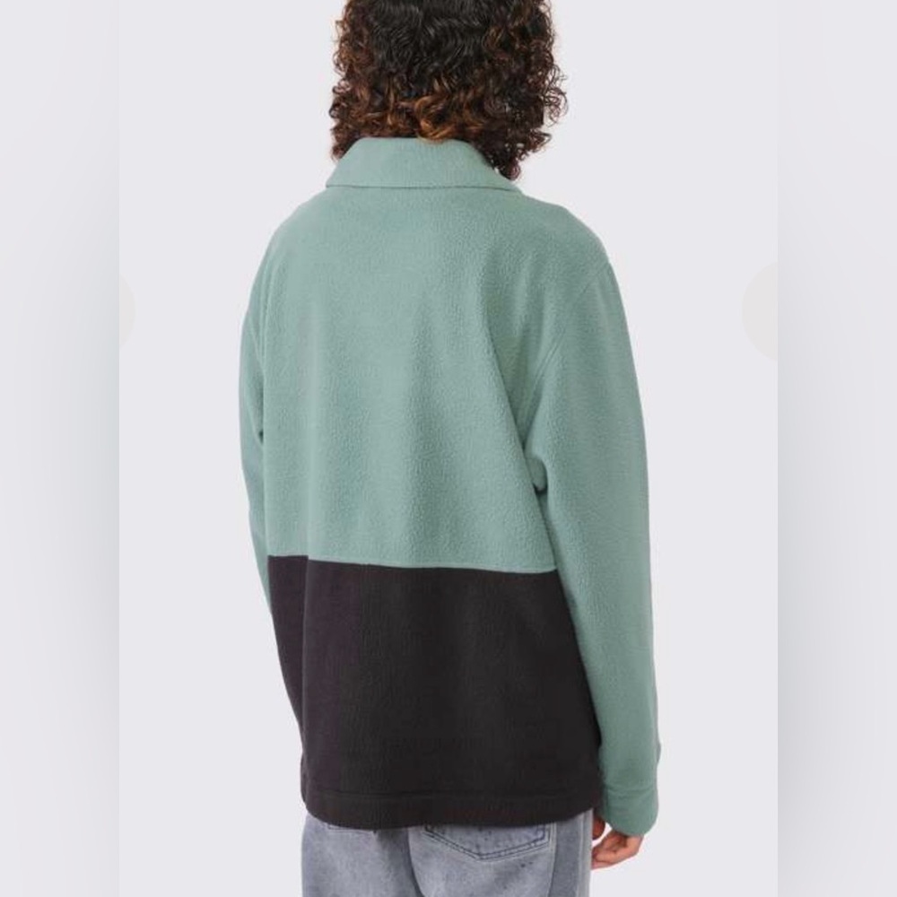 The North Face Two Tone Green Black Fleece Jacket Men’s XL - Picture 3 of 11